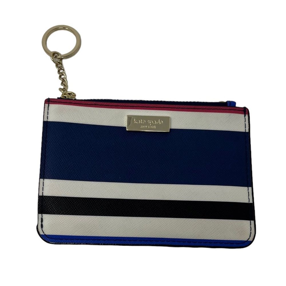 KATE SPADE New York♠️red white blue keychain wallet card holder designer holder